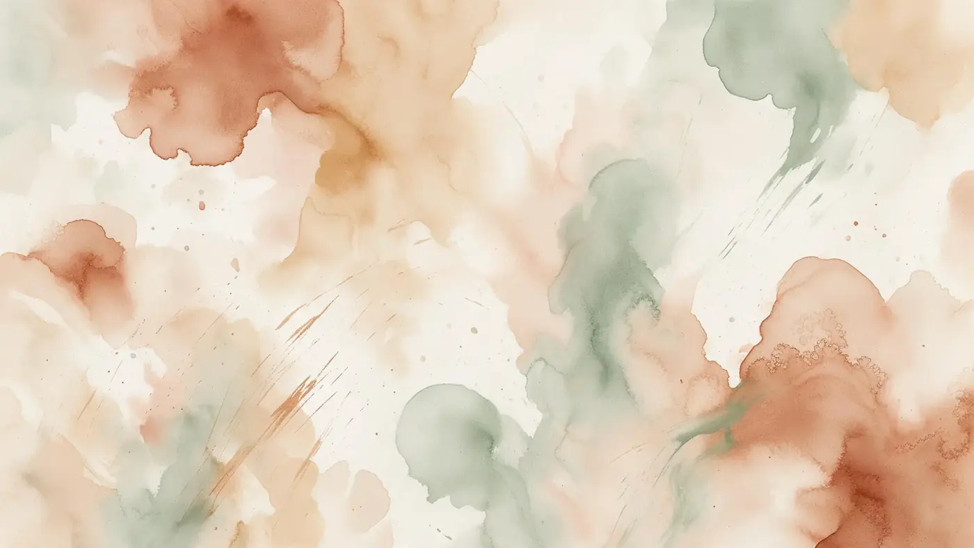 Terra Wash watercolor mural detail